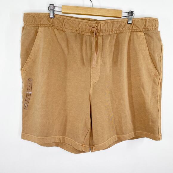 VRST Toasted Coconut Brown 7" Washed Twill Terry Short Cotton Mens Size 2XL - Picture 10 of 10